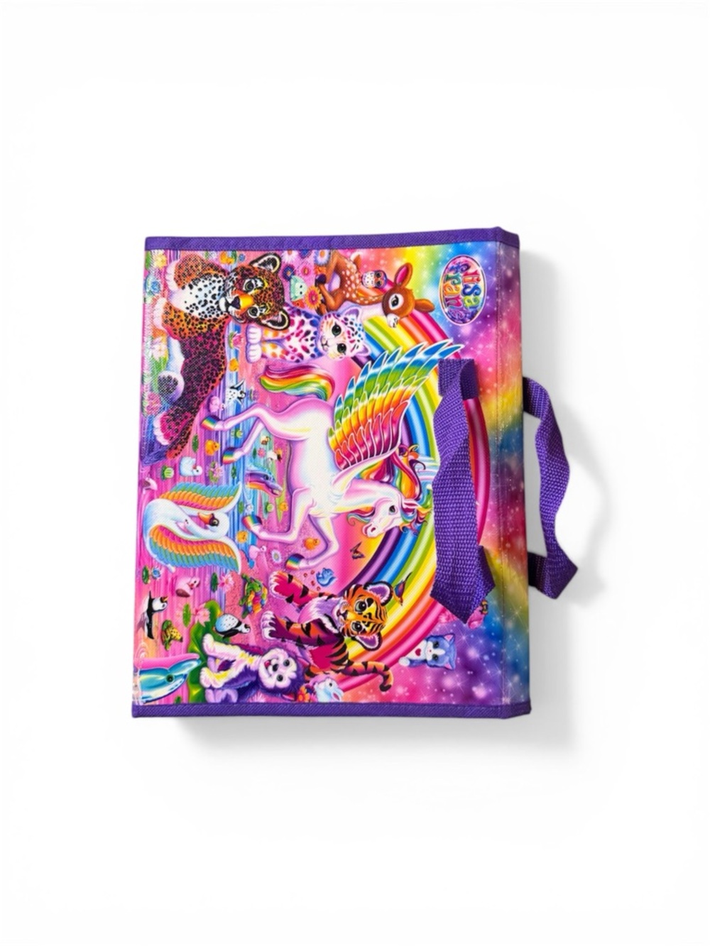2016 Lisa Frank Trifold Pegasus Fold Out Portfolio Organizer Empty